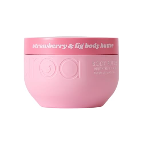 Ciroa Beauty Strawberry & Fig Body Butter 265g | With Shea Butter & Glycerin | Hydrates & Softens | Nourishes Dry & Dehydrated Skin | Vegan