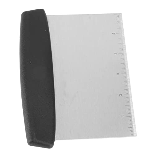 Cabilock Stainless Steel Multi Purpose Scraper Chopper for Pizza Dough Griddle Bbq Grill Ergonomic Non Slip Handle Precise Measuring Guide and Non Reactive Kitchen Tool