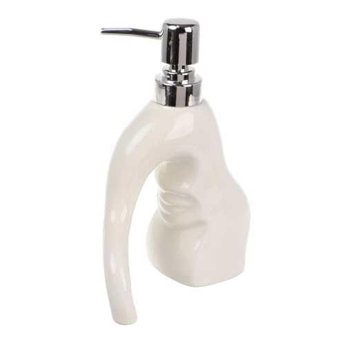 BESTYASH Dispensador De Jabón Líquido Embotellado para Baño Cocina Champú Loción Espuma Bomba Rellenable Dispensador Vacío Jabón De Manos Botella De Cerámica Blanca