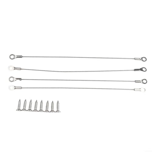 Schranktür-Rückhaltekabel, Edelstahl, Schrankscharnierbegrenzer, flexibler Türöffnungswinkel, Schutz, Begrenzung für Schranktüren, 4 Stück