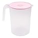 Cabilock Plastikkrug mit Deckelwaage 2L Heiß- / Kaltgriff-Wasserkaraffensaftglas Und Eisteekrug (Pink)