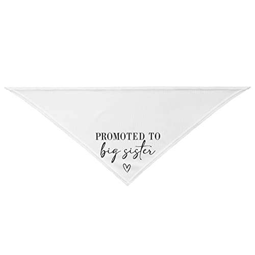 Vercosee Promoted To Big Sister Dog Bandana Moms Pregnant Dog Bandanas,Pregnancy Announcement Dog Bandana Pet Scarf, Pet Accessories (White) #TOP7