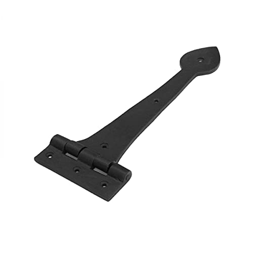 Renovators Supply Manufacturing Strap Hinge 12 In. Spade Tip Black Wrought Iron Strap Gate And Door Hinges With Hardware Pack Of 6 #TOP3