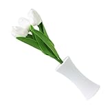 Design floral élégant : le motif de tulipe de cette lampe apporte une touche réaliste et raffinée à la décoration de toute pièce. lampe de table sans fil