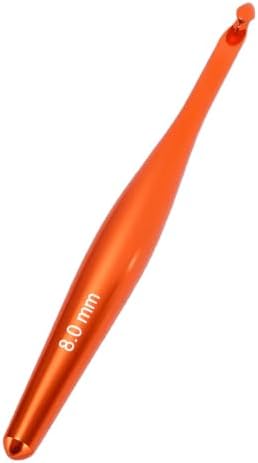 Irfora Versatile 8.0mm Crochet Hook Aluminum for Beginners Knitting Projects Comfortable Grip for Home Use 1 Piece - 2
