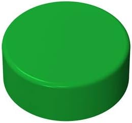 Azulejo de construcción clásico redondo de 1 x 1, 100 piezas redondas verdes a granel, compatible con piezas y piezas Lego 98138, compatible con
