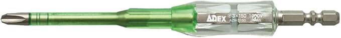 Green insulated Phillips #3 screwdriver bit