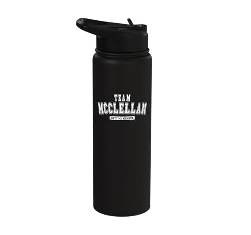 Team MCCLELLAN Lifetime Member Family Last Name Stainless Steel Insulated Water Bottle