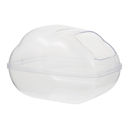 EPIGEIST 透明ハムスター浴槽 小型ペット用洗面器 クラウドデザイン 軽量耐久素材使用 ハムスターバスルーム兼トイレ コンパクト設計