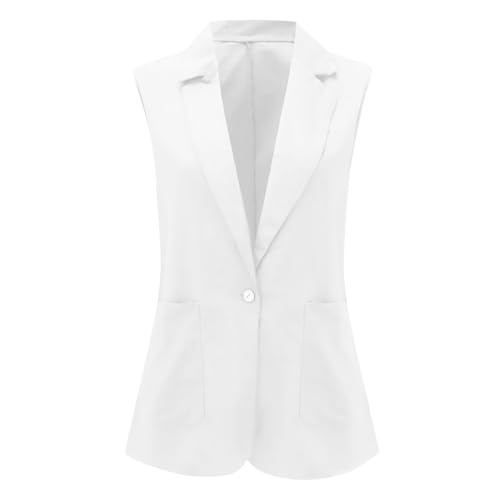 Blazer Vest for Women Summer Business Casual Sleeveless Open Front Lapel Blazers Work Office Jackets with Pockets3