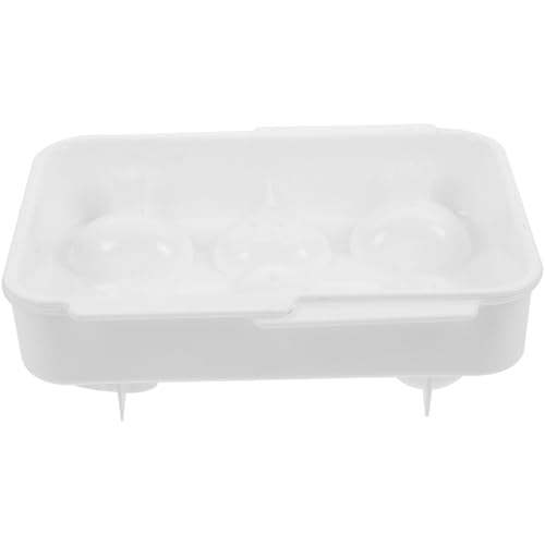 Molde de cubitos de hielo blanco de plástico reutilizable miniatura 1