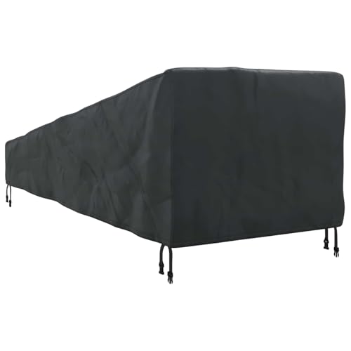 Housse de protection pour meubles d'extérieur noir 195x76x82cm