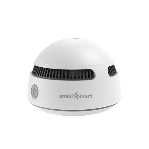 Image of amiciSmart WiFi Smoke Detector with Photoelectric Sensor | SmartLife App Fire Alarm Sensor | 85dB Loud Alert | Battery Operated | 10-Year Life | Remote Monitoring & Test Function