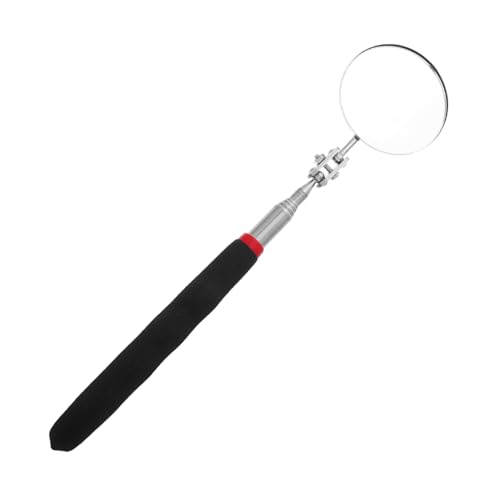 Beatifufu Auto Mechanic Tool Telescopic Inspection Mirror Magnetic Rotating Compact Round for Car Maintenance