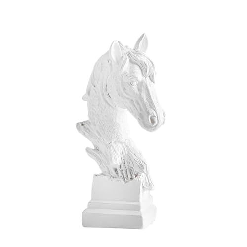 Statuette de tête de cheval figurine animale en résine durable
