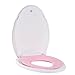 Toilet Seat Elongated White Flat Toilet Seat Cover with Quick Release Easy Clean Hinges, Comfortable Fit for Standard Toilets, Perfect for Home Bathroom Upgrades, Apartments and Guest Restrooms