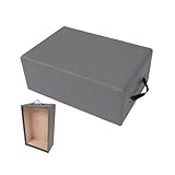 GarveeTech Pilates Box for Reformer, Pilates Box Wood with Handle, Solid Reformer Step Box for Home Gym Studio Grey