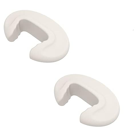 Fred Home Safety Door Slam Stopper | Baby Safety Finger Guards for Internal Doors | Includes 2 Plastic Baby Proofing Door Stoppers | Pure White Cover