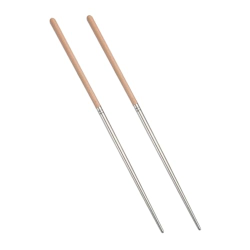 DOITOOL 揚げ箸 鍋用箸 304ステンレス製 木製ハンドル付き 長さ40cm 耐摩耗 破損防止加工 調理 揚げ物 鍋料理対応 ペア 天ぷらや中華料理など幅広い調理シーン用
