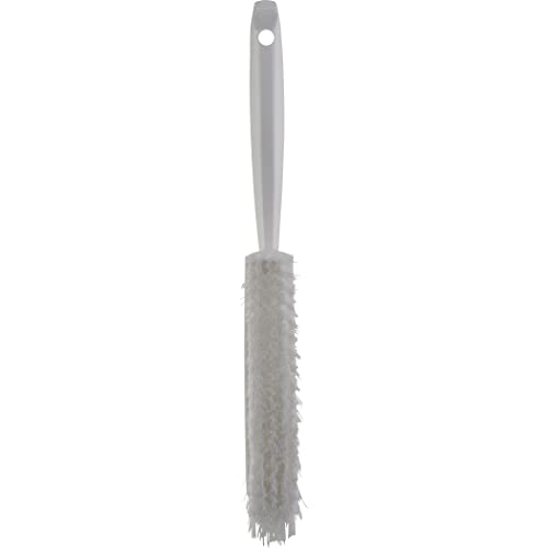 Image of Vikan 45875 Bench Cleaning Brush, Polypropylene /Polyester Soft Bristle Dustpan Brush & Sweeper With Handle, 14-Inch, White