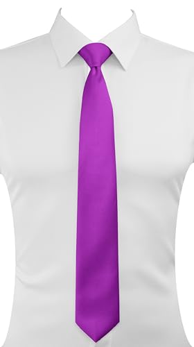Image of Dibi Solid Color Ties for Men, Formal Mens Ties, Neck Tie, Classic Tie for Boys Women Teens, Wedding Business Costume Necktie
