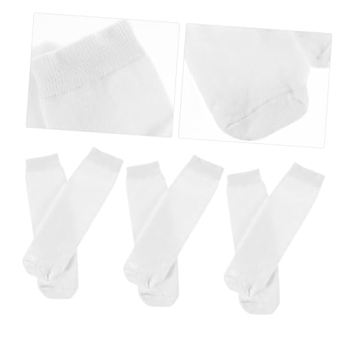 Chaussettes sublimées blanches mi-mollet en polyester durable et surface lisse - 3
