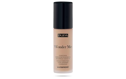 Pupa Fondotinta Fluido Waterproof Wonder Me (040 Honey Warm) - Fondotinta Perfezione istantanea e Leggerezza assoluta, lunga Durata, resiste all’Acqua e all’Umidità - Formato 30 ml