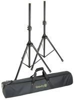 (GRAVITY) Set mit 2 Lautsprecherständern mit Tasche, Farbe Schwarz, Ständer, unterstützt Audio Visual - SS 5211 B SET 1