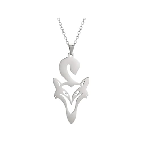 Pendentif en argent 925 renard à porter au quotidien ou pour des fiançailles