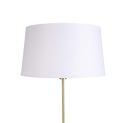 Qazqa parte fl - Lampada da terra Moderno - 1 luce - Ø 450 mm - Oro/Ottone - Design - Soggiorno I Camera da letto I Sala da Pranzo I Cucina