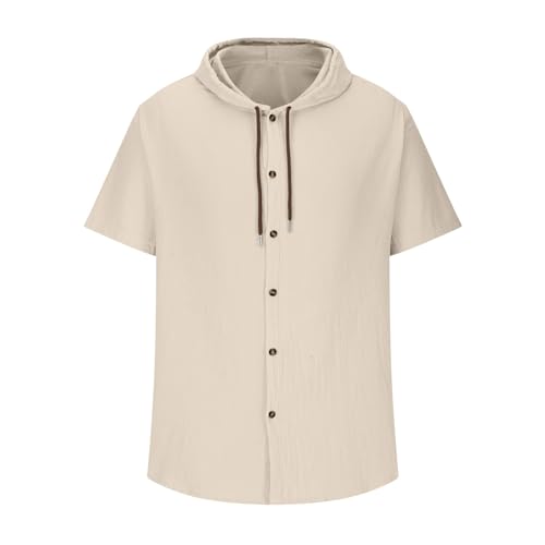 Mens Shirts Short Sleeve Hoodie Lightweight Sweatshirts Casual Solid Drawstring Hooded Pullover Sport Hoodie T-Shirt2