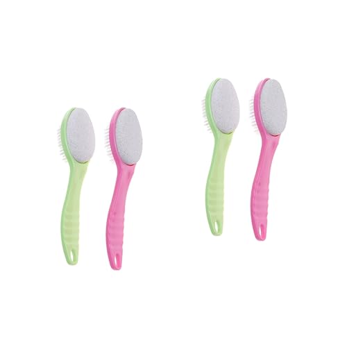 Housoutil 4 Pcs Remover Exfoliation Exfoliating Pumice Stones Pedicure Scrubber Foot Rasp Exfoliates Dual-Sided Rasp Pedicure File Pumice Brush Rasp Dead Skin Remover