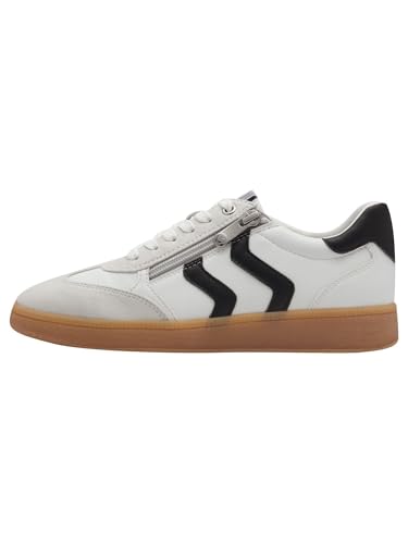 MARCO TOZZI Damen Sneaker flach mit, Weiß (White/Black), 38 EU – Ansicht 4