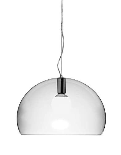 Kartell FL/Y Lampada a Sospensione 15 W, Cristallo, Diametro 52 cm