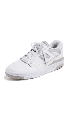 New Balance Women's 550 Sneakers, White Grey, 9 Medium US