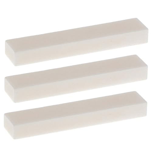 Questo capotasto in osso per chitarra garantisce una spaziatura accurata delle corde e l'altezza per un suono confortevole.