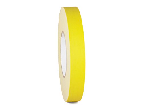 GGR Supplies Yellow Gaffer Stage Tape, 1in x 60yd, 12MIL, Pack of 48