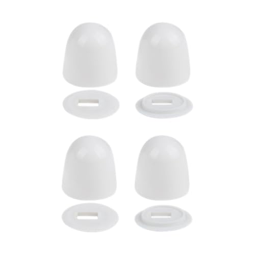 トイレボルトキャップ - 4ピースプッシュオンキャップ、丸い装飾カバー、便器プロテクター | トイレットボルトキャップトイレ床ボルト交換部品