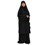 ✅Jilbab avec jupe en soie de Médine Soyeux fluide tombé majestueux Ultra confortable avec les couleurs tendance. Indispensable pour le quotidien Parfait pour prier jupe taille haute