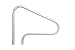 Rust Proof RTD-340 Beige 3-Bend Return-to-Deck Swimming Pool Handrail - 32" H x 40" W (Escutcheons and Freight included)
