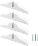 4pcs Folding Room Divider Stand, Room Dividers Screen Holder Feet Partition, Wooden Room Divider Stand with Screws, Folding Privacy Screen Holder for Hotel Home Office(White)