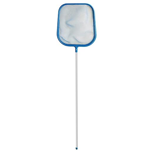 SIQUA Recogehojas Plano de Superficie con pértiga Fija 1.6m diseñado para la Recogida de Hojas u Otros residuos de la Superficie de la Piscina