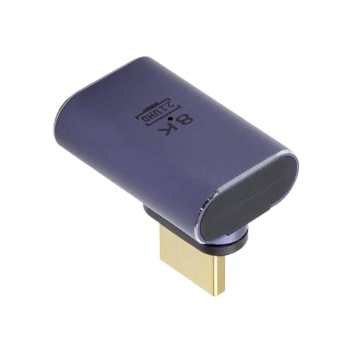 Adaptador HDMI 2.1 8K tipo A macho a hembra codo de 90 grados para HDTV y portátil