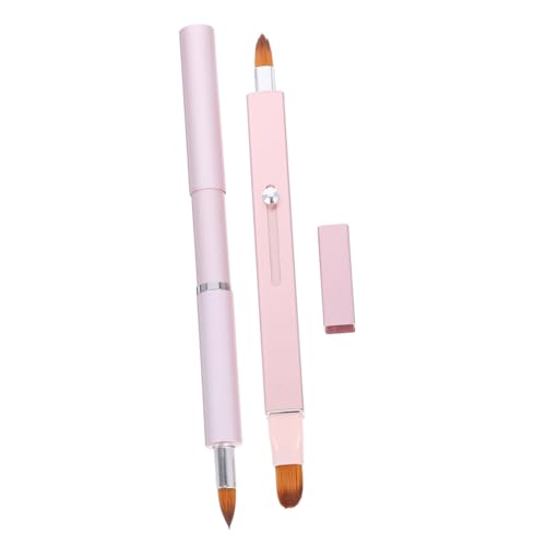 PACKOVE 2pcs Retractable Lipstick Brush Applicator Soft Bristles for Smooth Lip Gloss Application Portable Makeup Tool for Women for Travel and Purse Carry