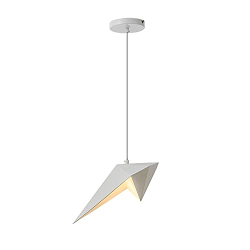 Lámpara colgante de grúa de papel rosa para crear un ambiente relajante y artístico en casa