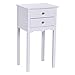 RELAX4LIFE Table de Console en Bois avec Tiroirs, Table d'Entrée et Coiffeuse pour Chambre à Coucher/Couloir/Salon/Bureau Style Moderne, Blanc/Noir (40x32x75cm, Blanc)