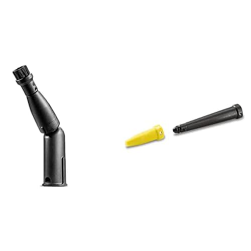 MoSundi Juego de accesorios de cepillo turbo de vapor y boquilla de alimentación compatible con Karcher SC1-SC7 Series, SC952, SC1002, SC1052, SC1102, SC1201, SC1402, SC1501, SC1701, boquilla amarilla