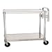 PVIFS AUC1836 Utility Cart with 2 Adjustable Solid Shelves and Handle, 400 lbs Shelf Capacity, 36" Length x 18 Width x 36" Height