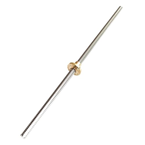 Metal Ball Screw nut 2pcs T8 Lead Screw 100mm-550mm Pitch 2mm Lead 2mm Trapezoidal Screw Copper Nut(400mm)