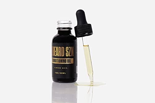 Beard SZN Almond Noir Beard Conditioning Oil for Men with Shea Butter, Castor Oil, and Vitamin E to Rejuvenate, Moisturize, and Develop a Soft and Full Beard